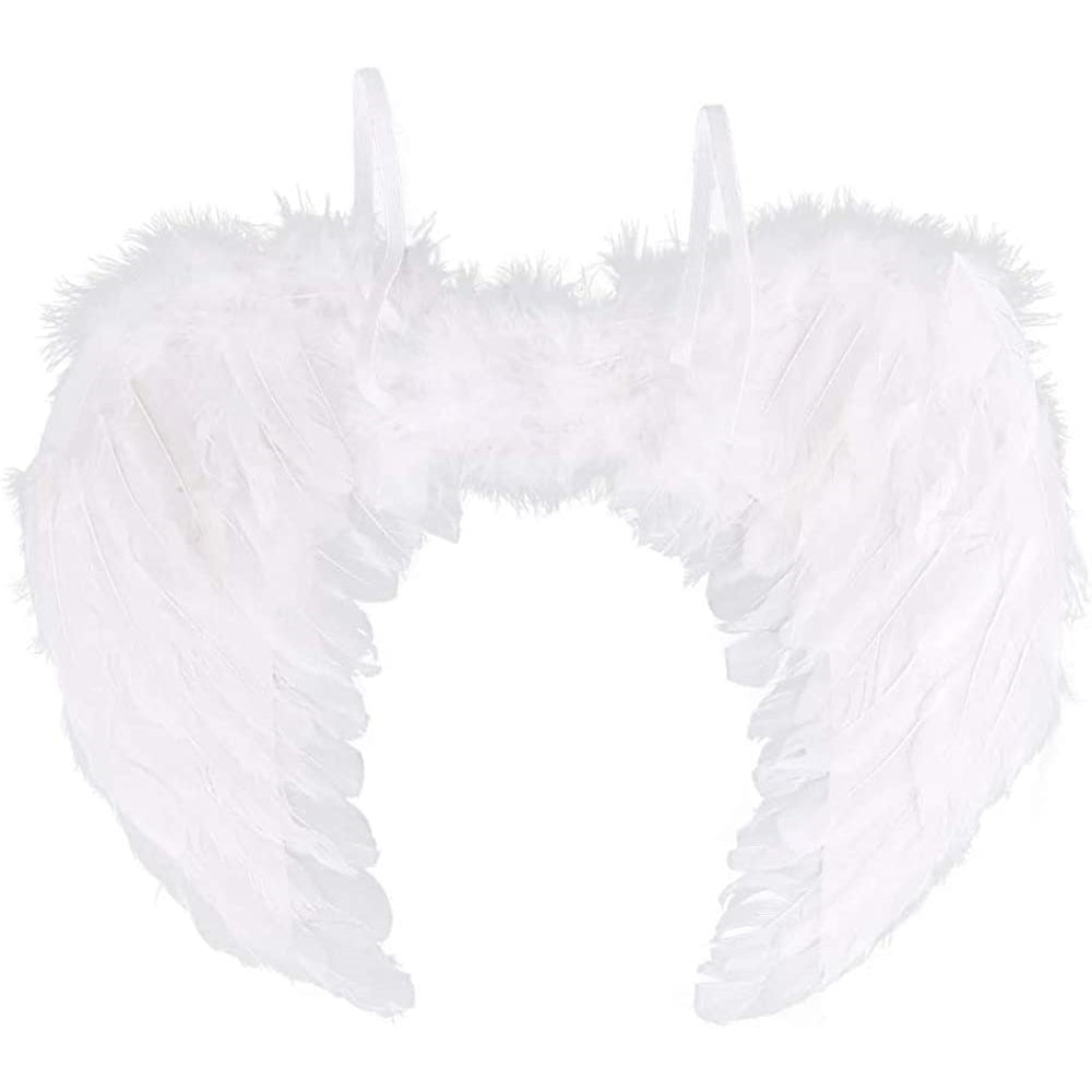Disfraces de Alas de ángel de plumas blanca talla única