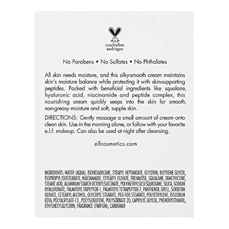 Crema facial para hidratación, fórmula nutritiva ligera