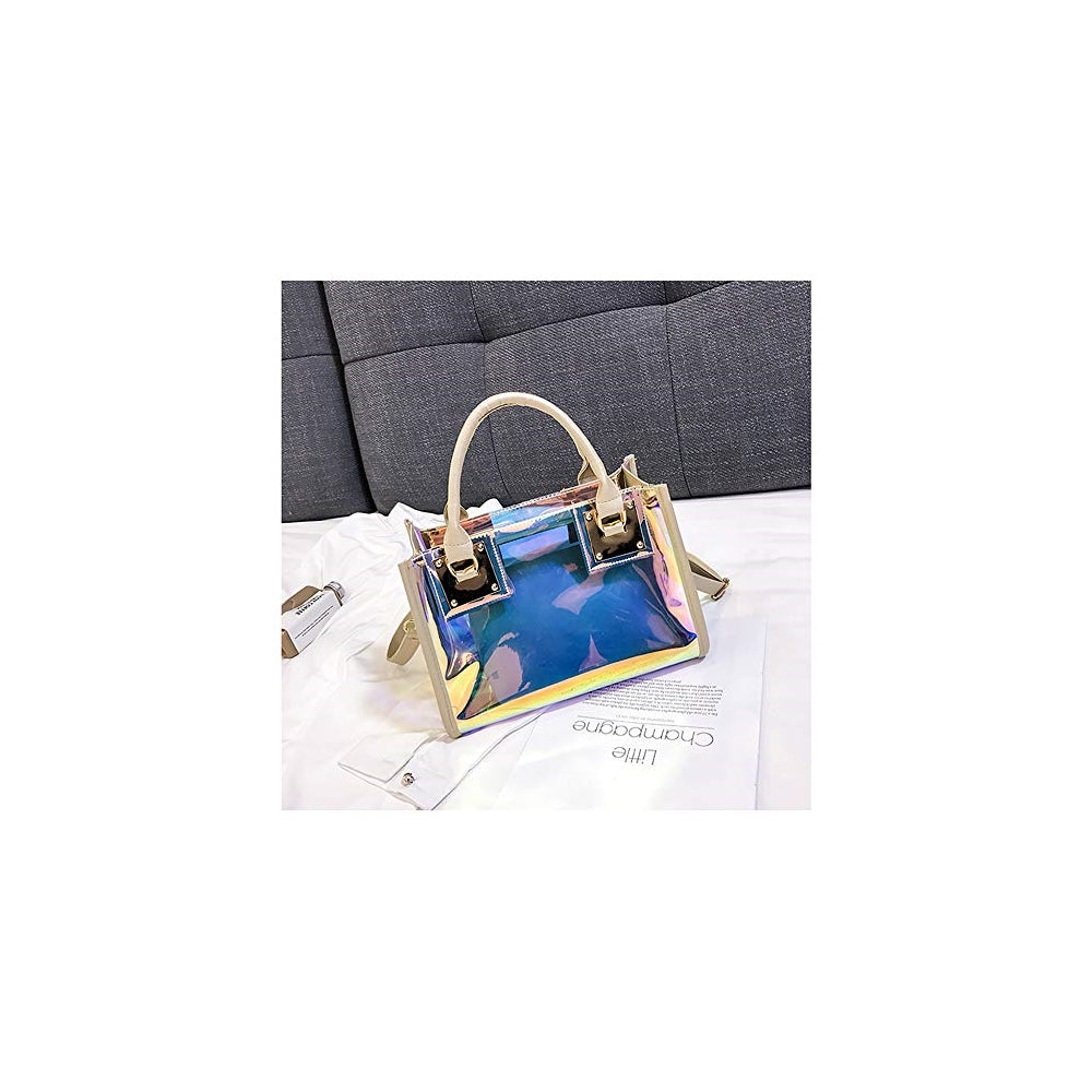 Bolsos cruzado transparente para mujer 2 en 1 diseño de moda
