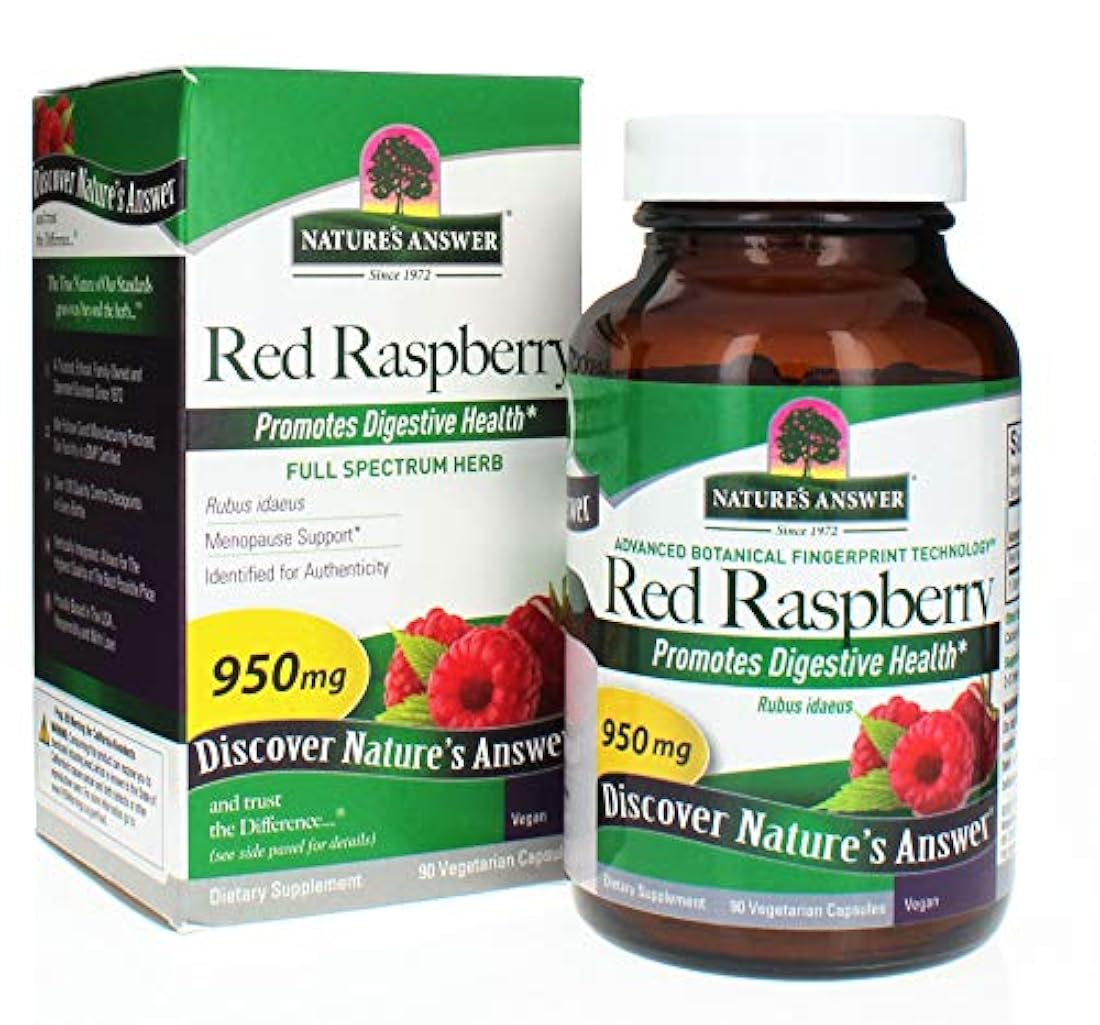 Cápsulas vegetarianas de hoja de frambuesa, 90 unidades