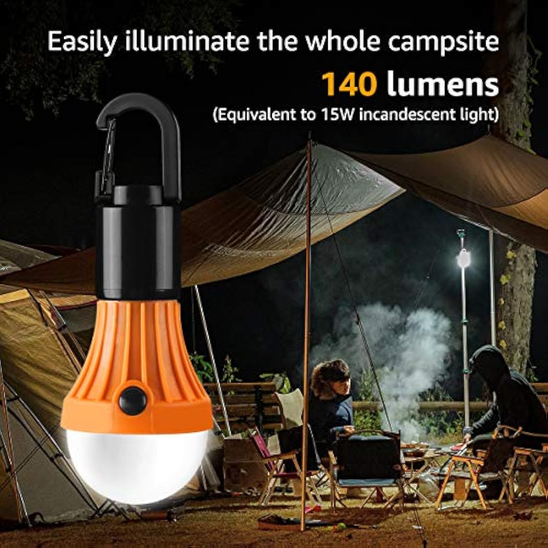 Bombillas LED para tienda de campaña con gancho de clip