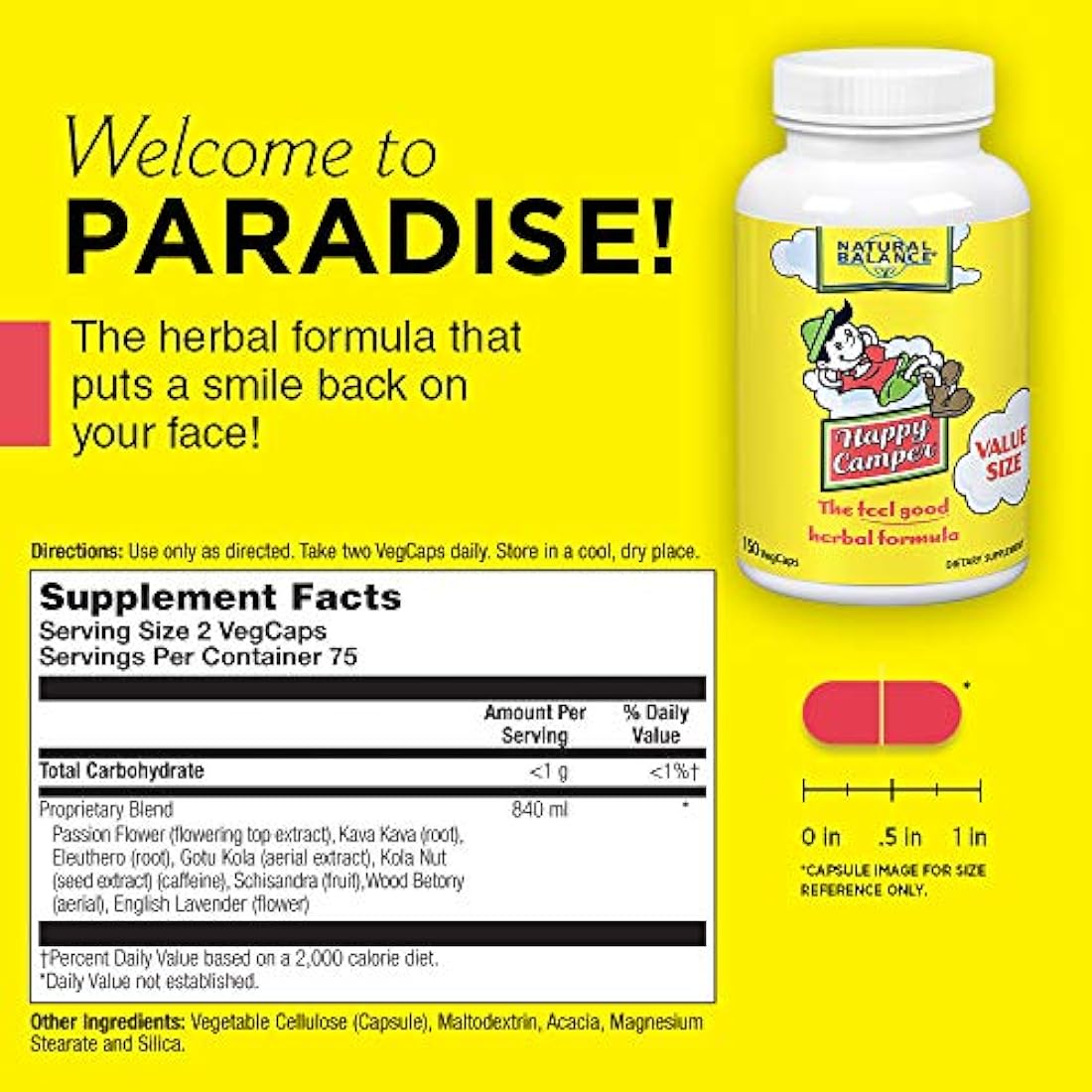 Natural Balance Happy y Relajación Suplemento con Kava Kava