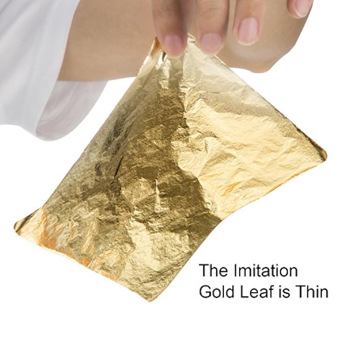 100 hojas imitación láminas de oro para decoración, arte, manualidades, tamaño 5.5 x 5.5 pulgadas, de Bememo