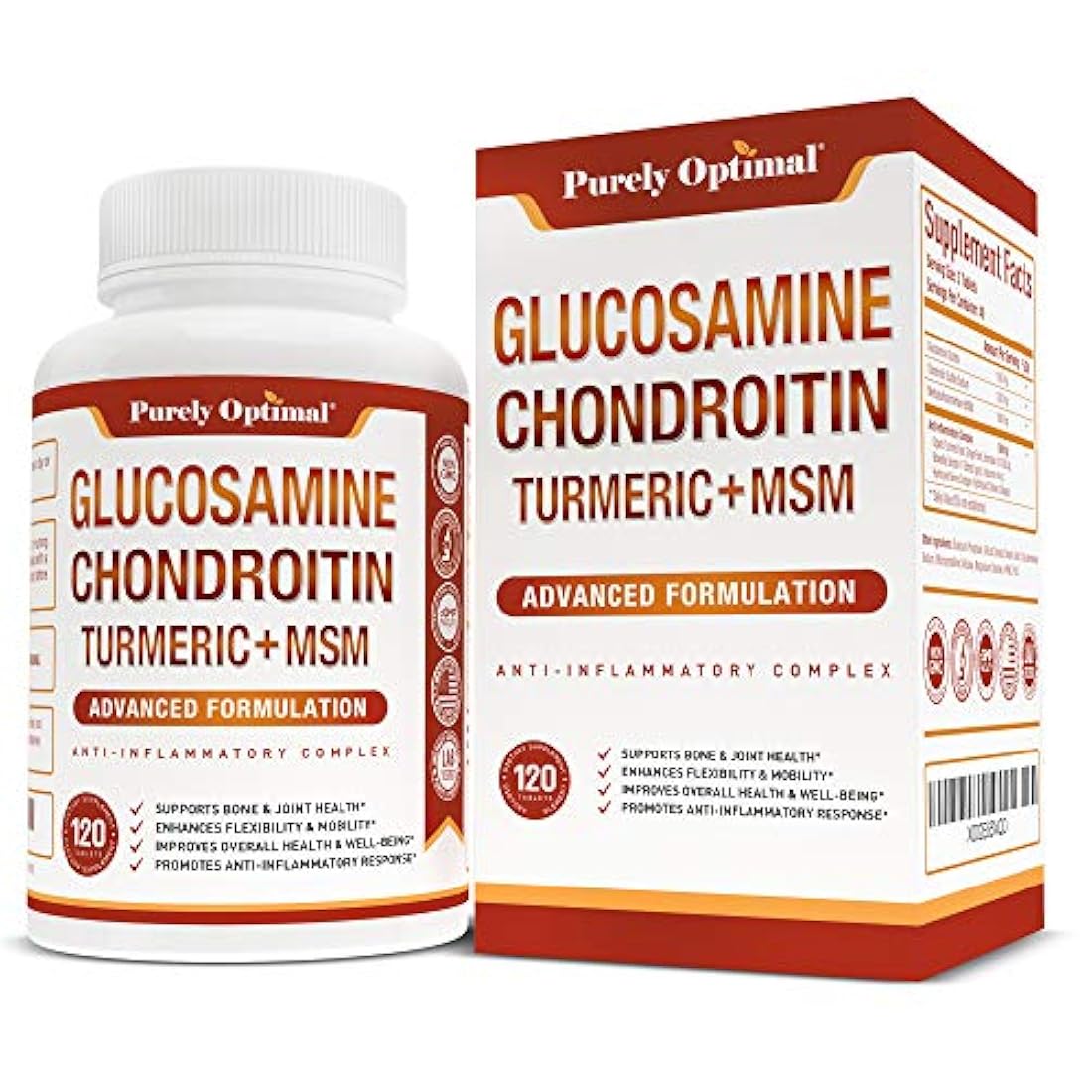 Glucosamina Premium Chondroitin MSM Suplemento tabletas con cúrcuma y Boswellia – Max Fuerza Alivio del Dolor en las articulaciones y lubricación, antiinflamatorio – Glucosamina Sulfato Suplemento en las articulaciones para hombres y mujeres