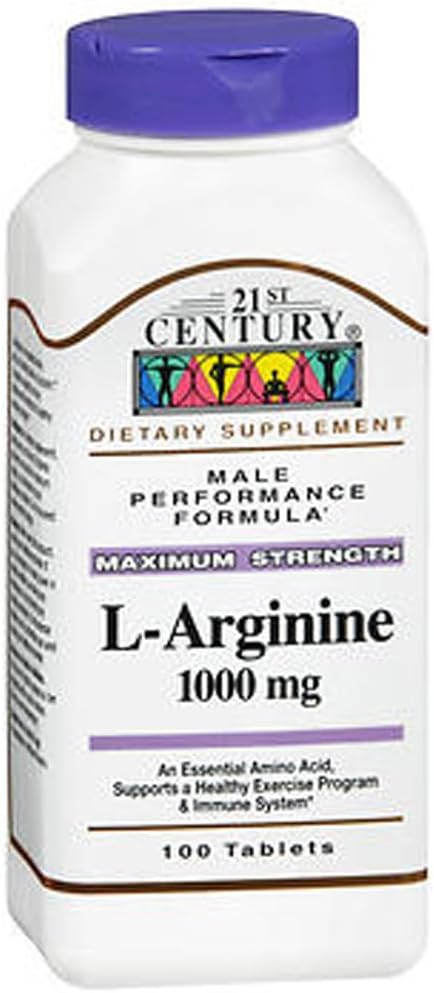 L-Arginina 1000mg Máxima Fuerza 21st Century 100 cápsulas
