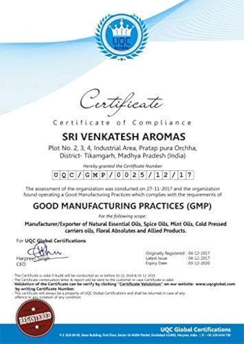 Aceites certificados por SVA Organics USDA