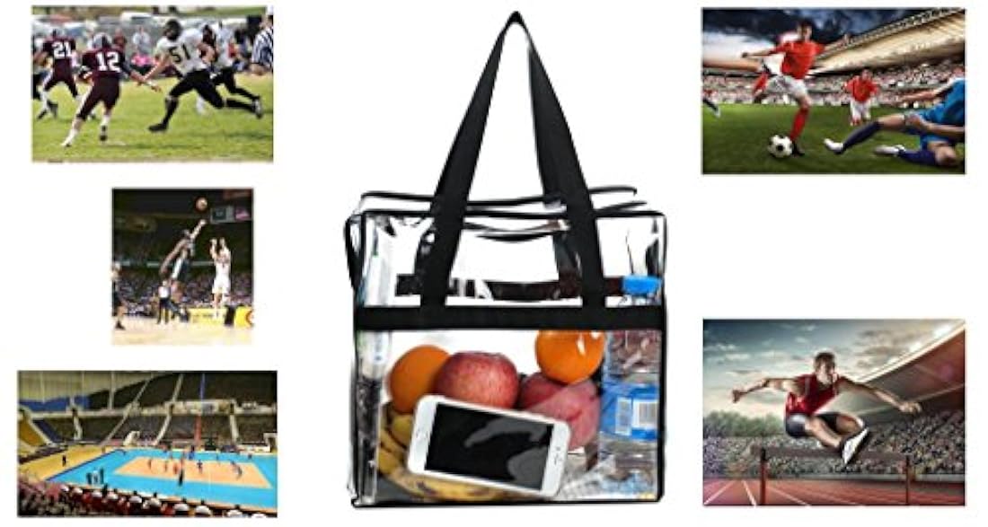 Clearworld Bolsa transparente en PVC con asas