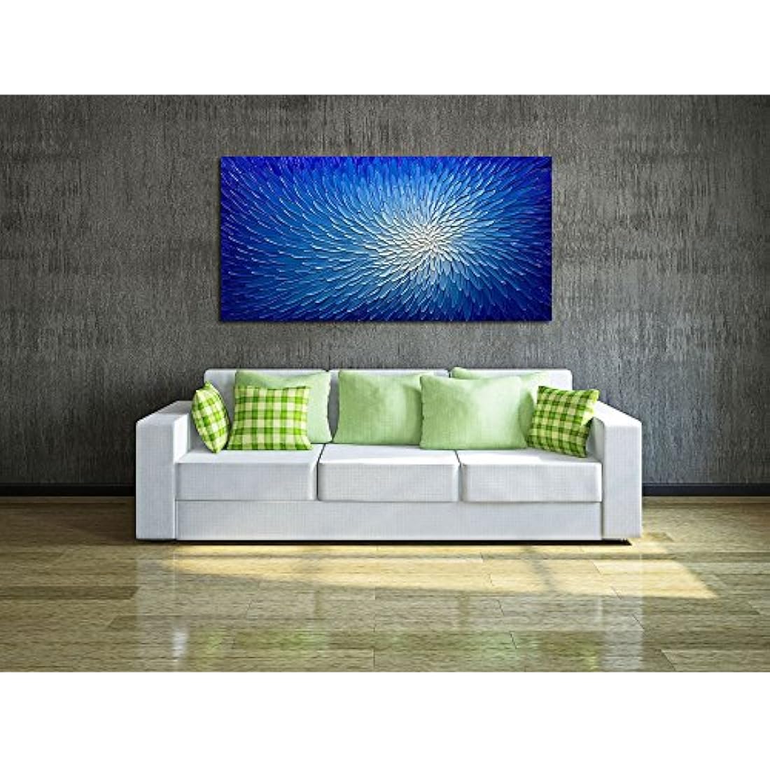 Arte abstrato Pinturas de flores 3D a mano sobre lienzo