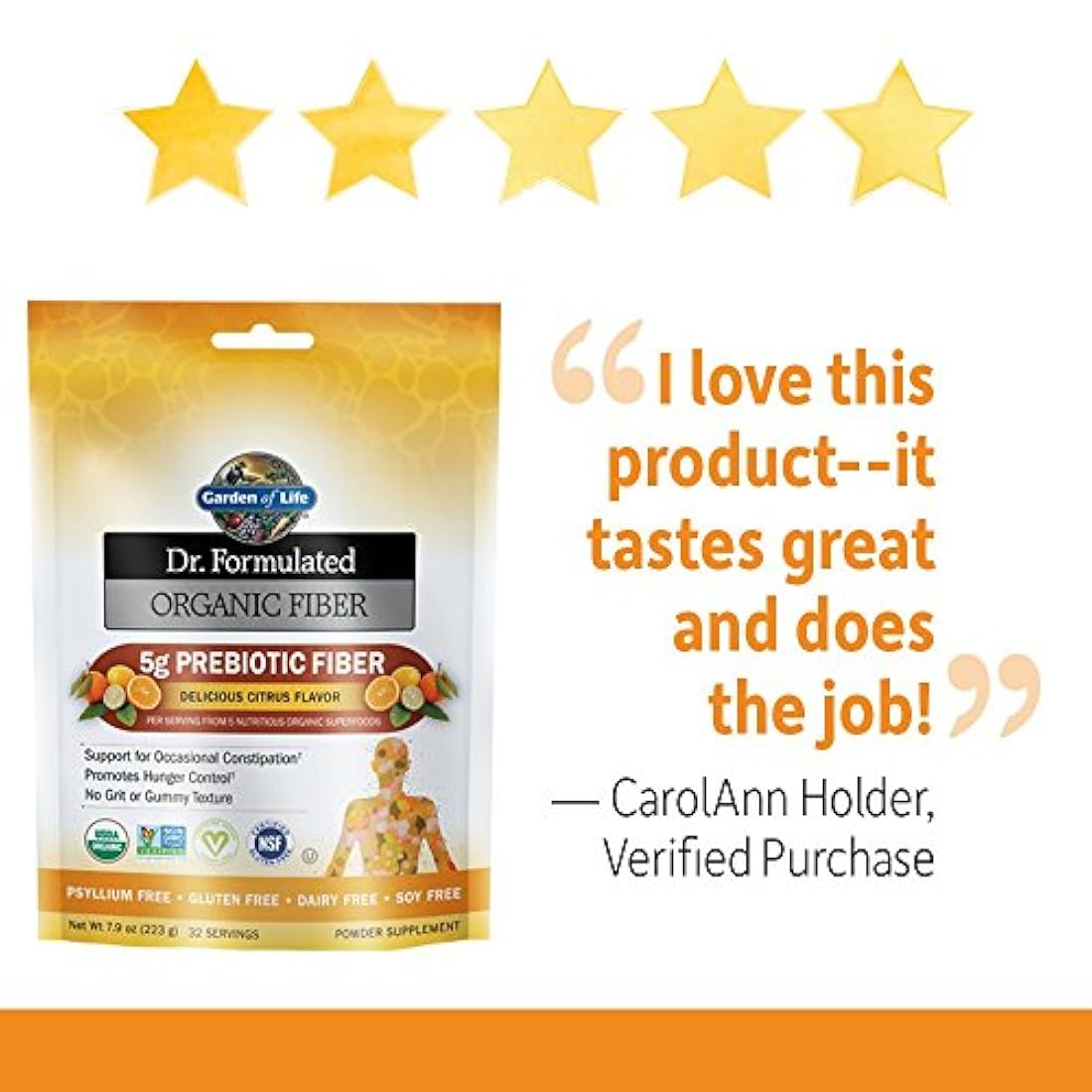 Alimento prebiótico formulado, orgánico