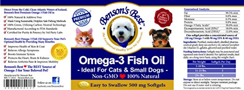 aceite de pescado Omega-3 de Benson para gatos y perros