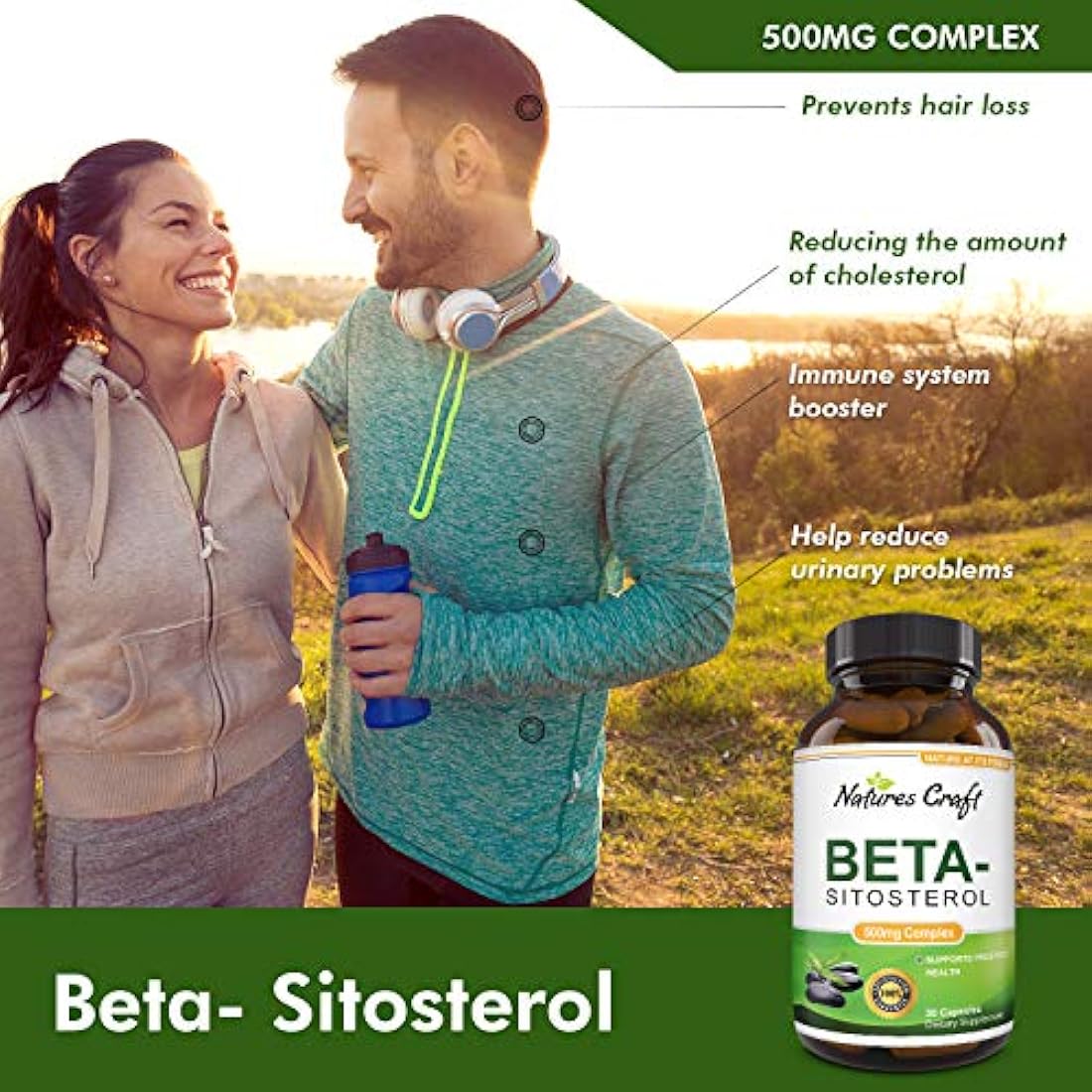 Suplemento beta-sitosterol para la salud de la próstata