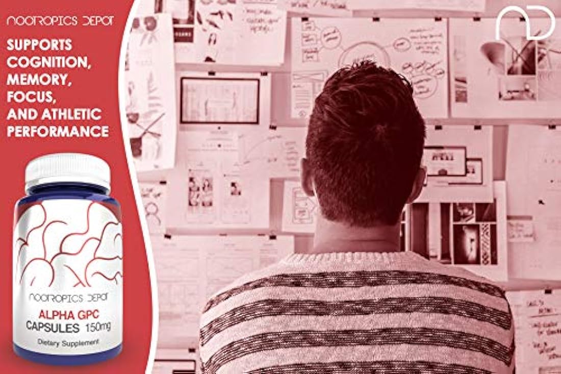 Alpha GPC 150mg Cápsulas | Suplemento de colina | Apoya la función cerebral saludable, 1
