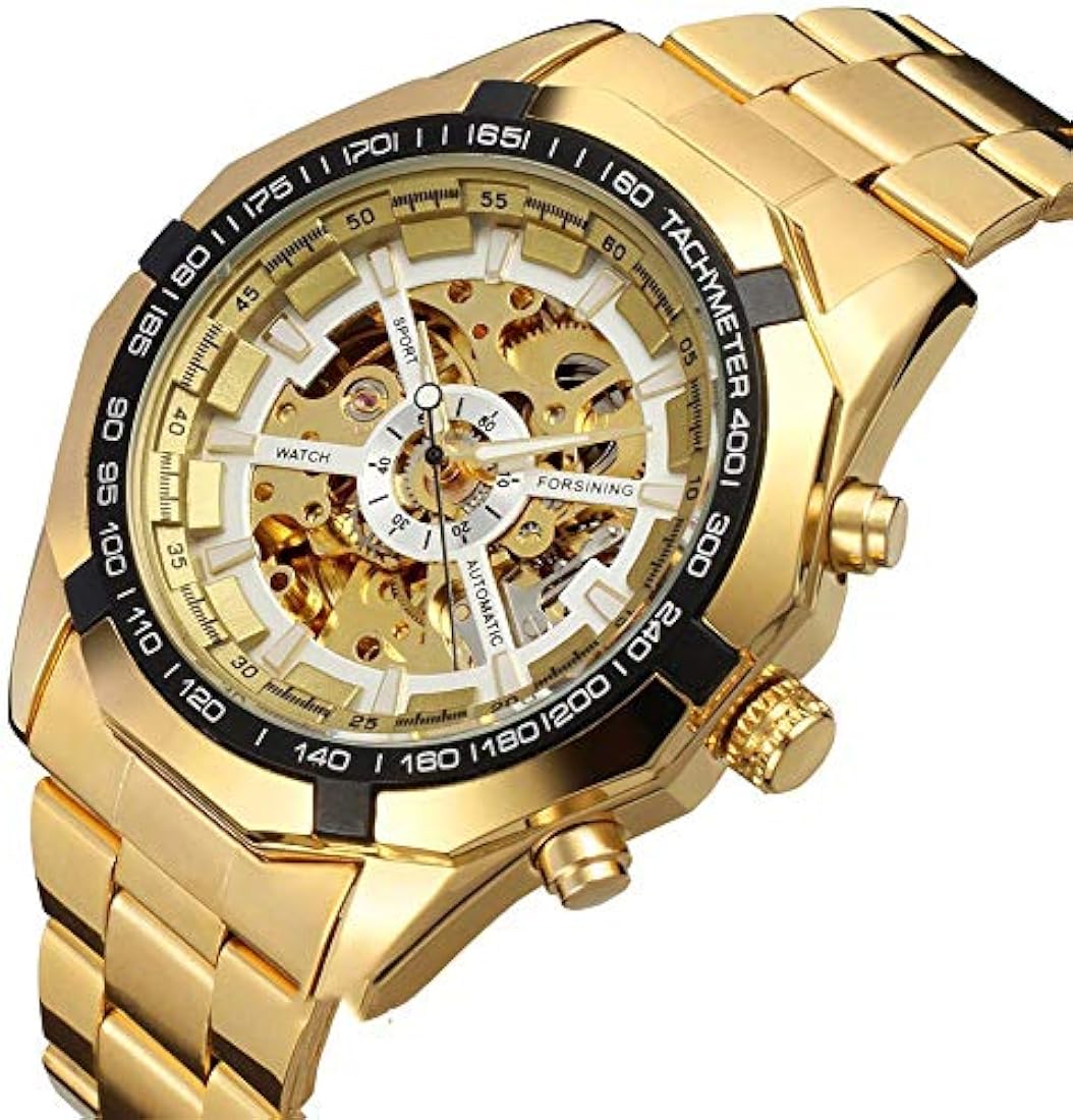 Fanmis Reloj automático de lujo para hombre con pulsera