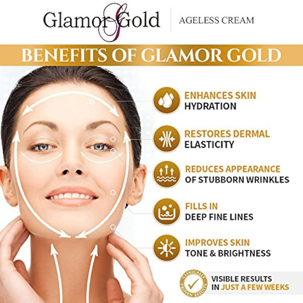 Crema antiarrugas de Glamour Gold, cuidado de la piel