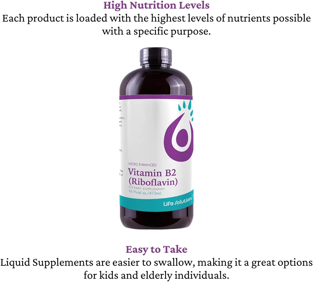 Vitamina B2 líquida (riboflavina) 16oz dietético líquido