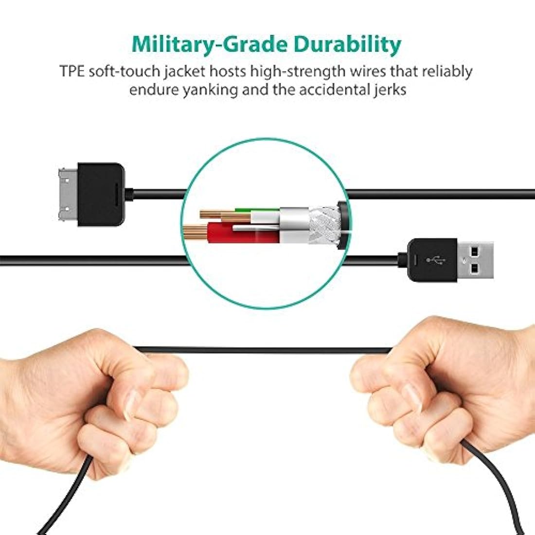 Super adaptador cargador de 5 pies USB Sync cable de datos