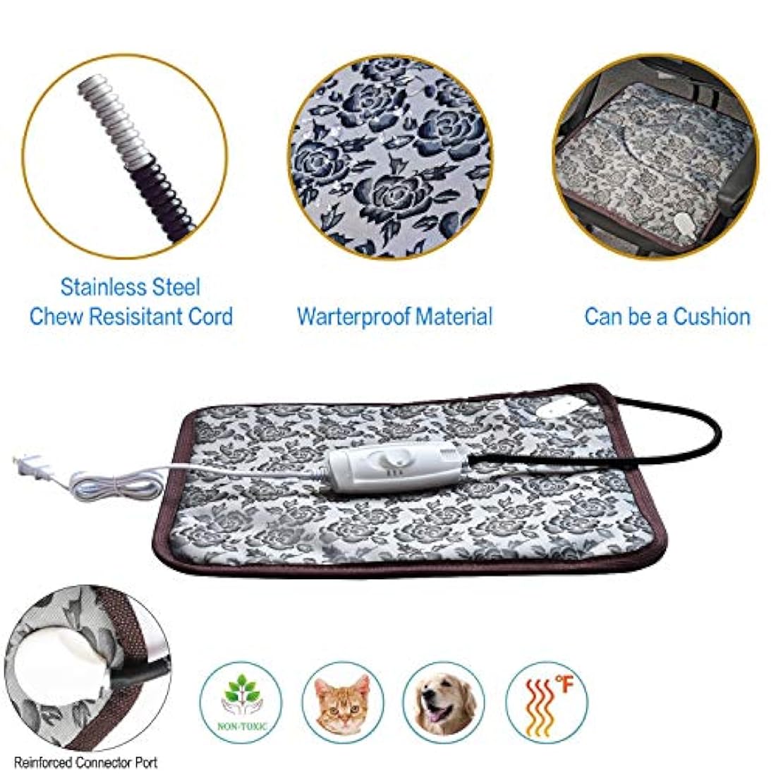 Almohadilla de calefacción XXL para cama de perro grande