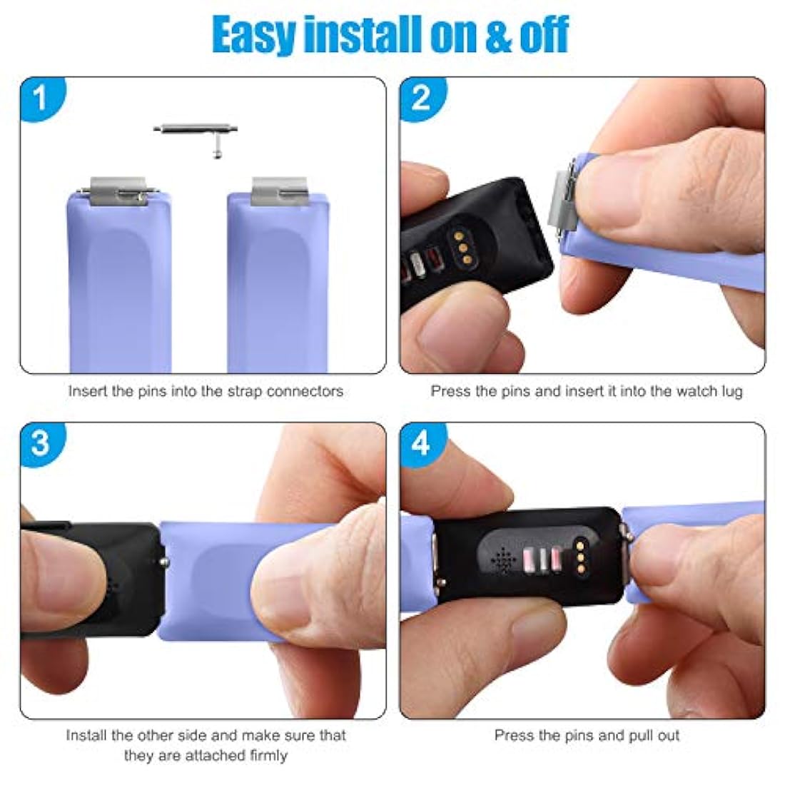 AK - Pulsera de TPU suave compatible con Fitbit Inspire