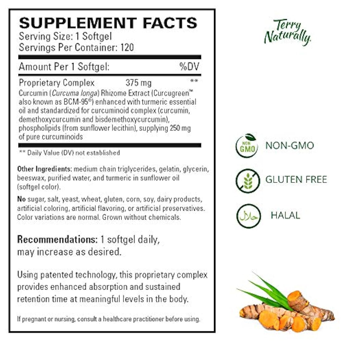 Terry Naturalmente CuraMed 375 mg - 120 geles suaves