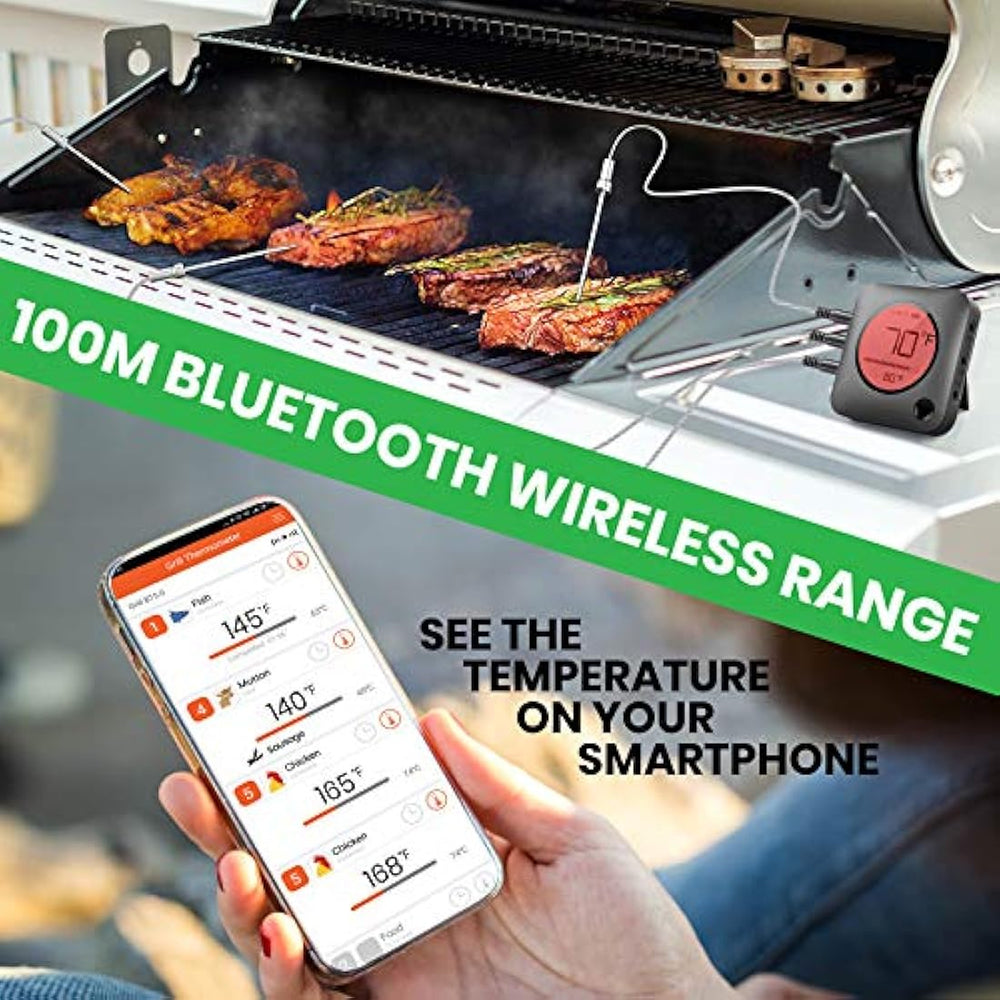 Termómetro digital inalámbrico NUTRICHEF PWIRBBQ299