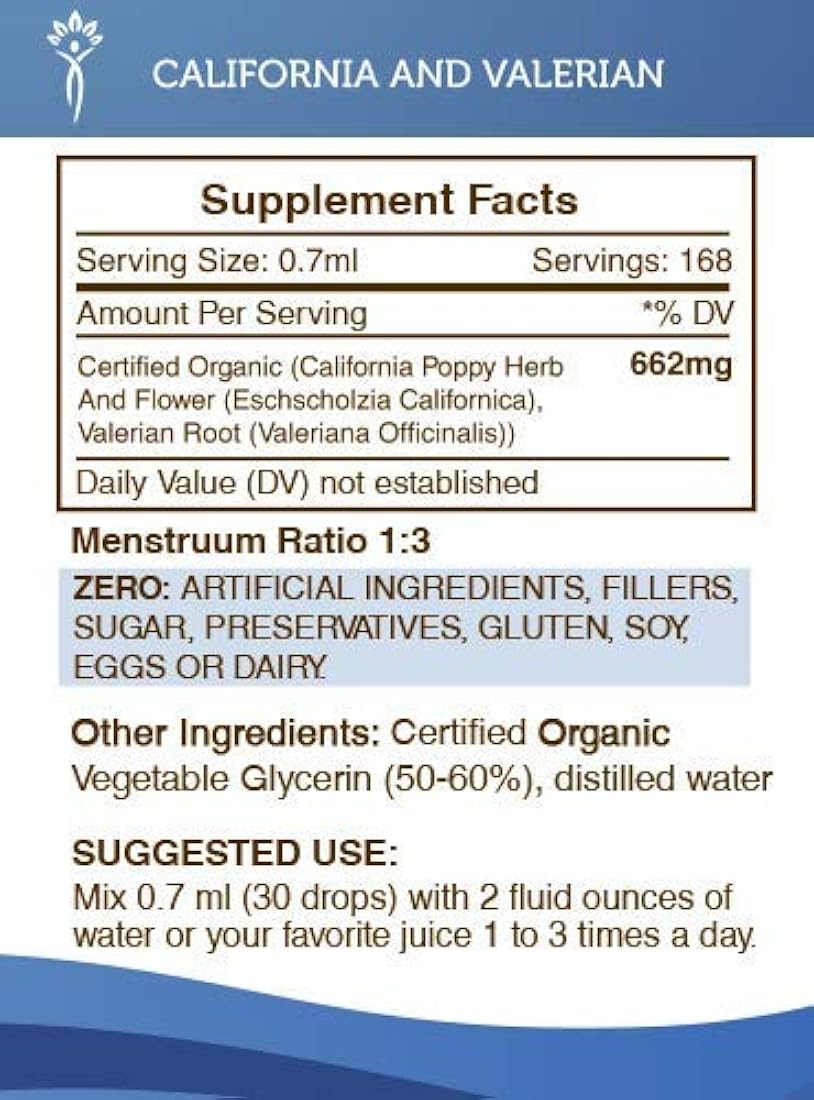 California y valeriana Tintura sin alcohol Extracto