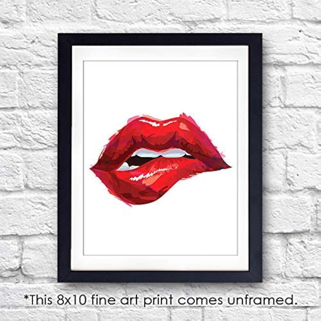 Lámina Labios Rojos - Sin marco - Decoración de pared