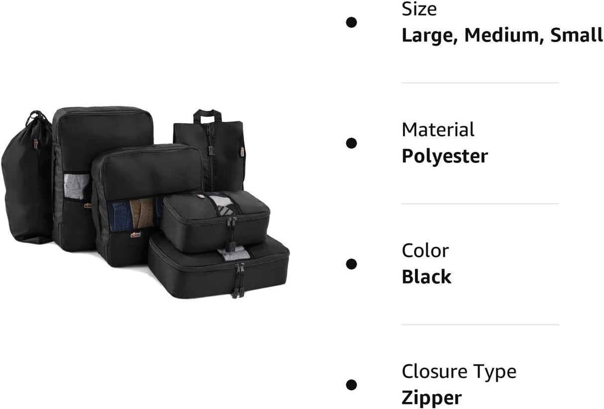 Cubos Organizadores de Viaje, Bolsas Transpirables para Maleta