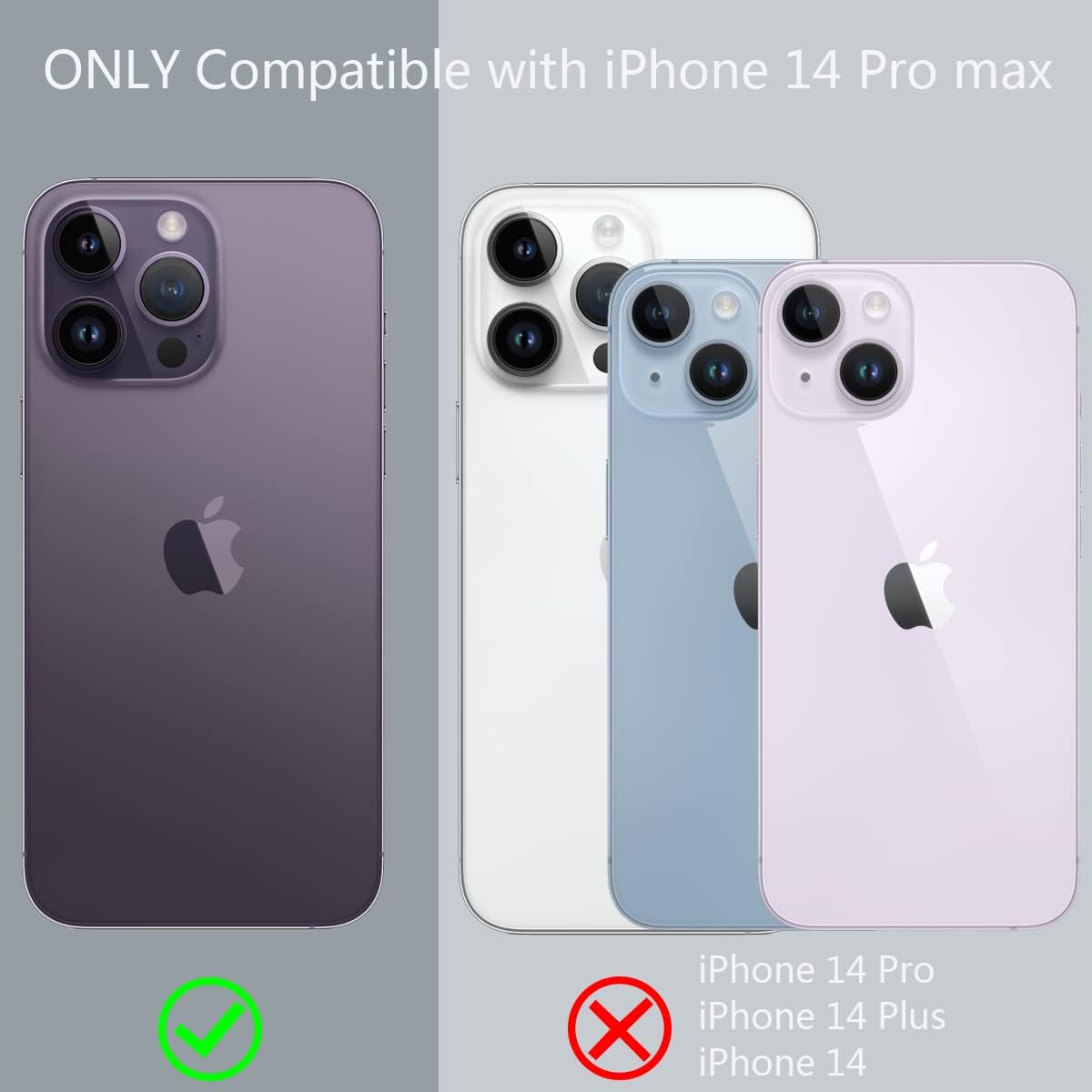 Funda compatible con celular 14 Pro Max 5G color negro