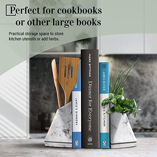 BDECOR Sujetalibros decorativos de estilo mármol