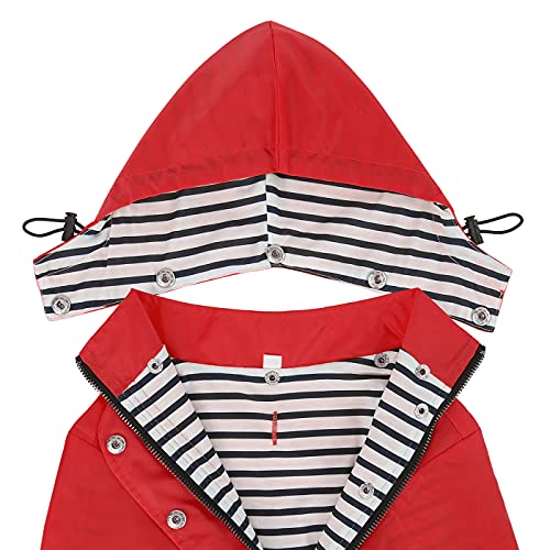 HDE Chubasquero de doble capa con cremallera para perros pequeños a grandes