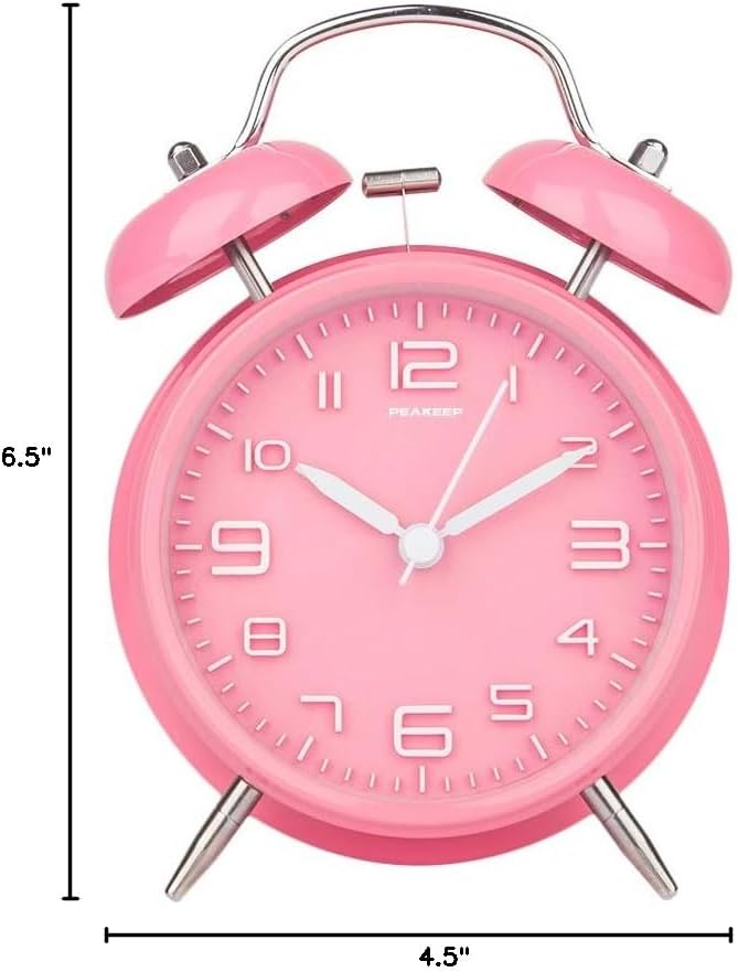 Reloj despertador clásico de campana para niños y dormilones