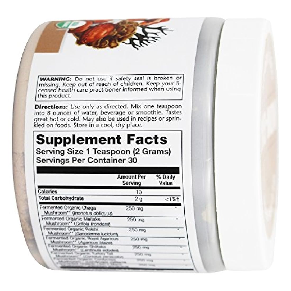 Fermentado orgánicos completa Solaray 2.14 Oz (60 g) polvo