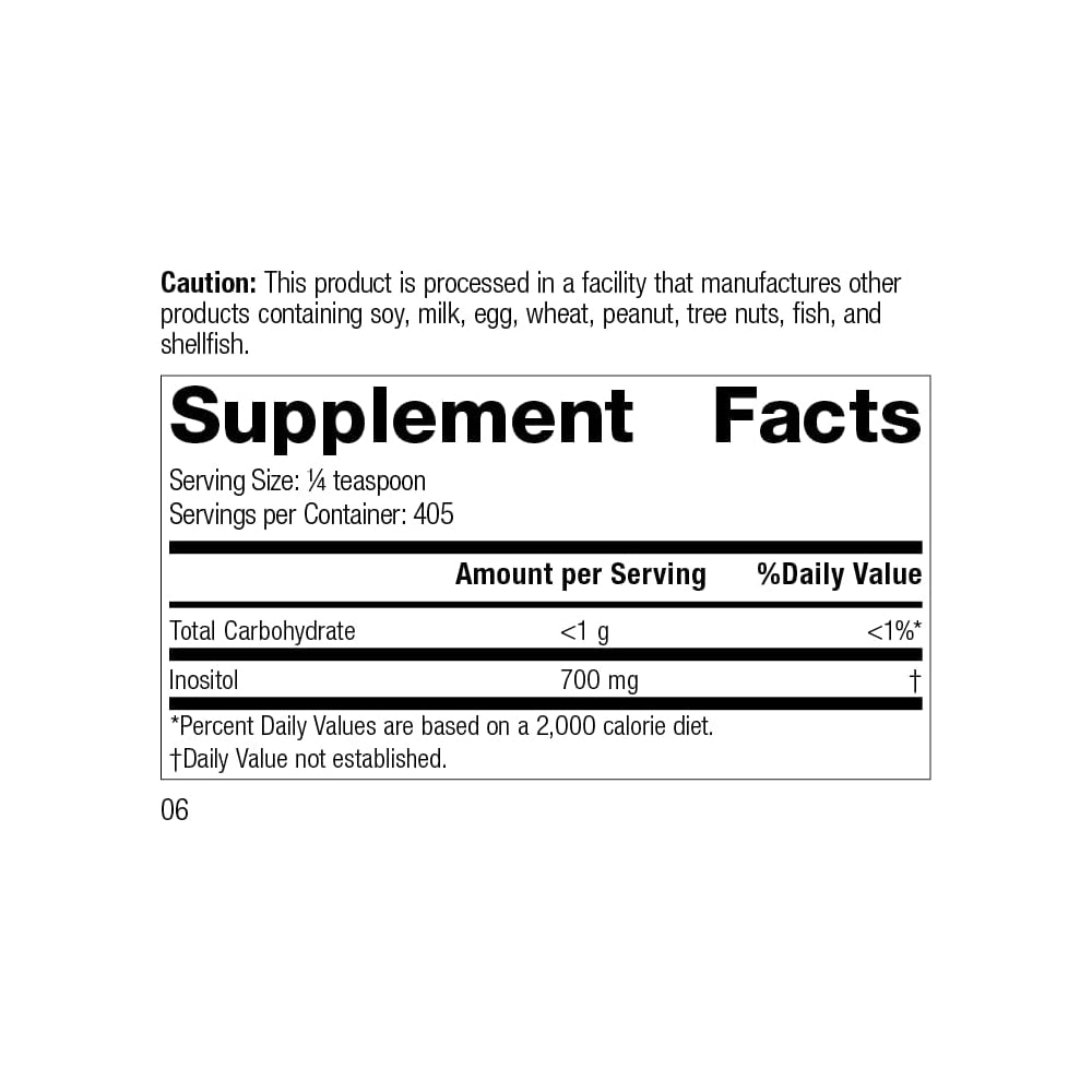 Suplementos Proceso estándar Inositol