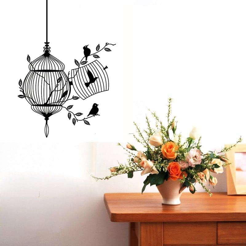 BIBITIME Pegatinas de pared de pájaro negro para pájaros,