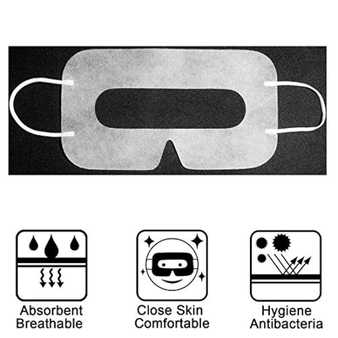 Máscara de tela no tejida 100pcs VR Compatible con gafas VR