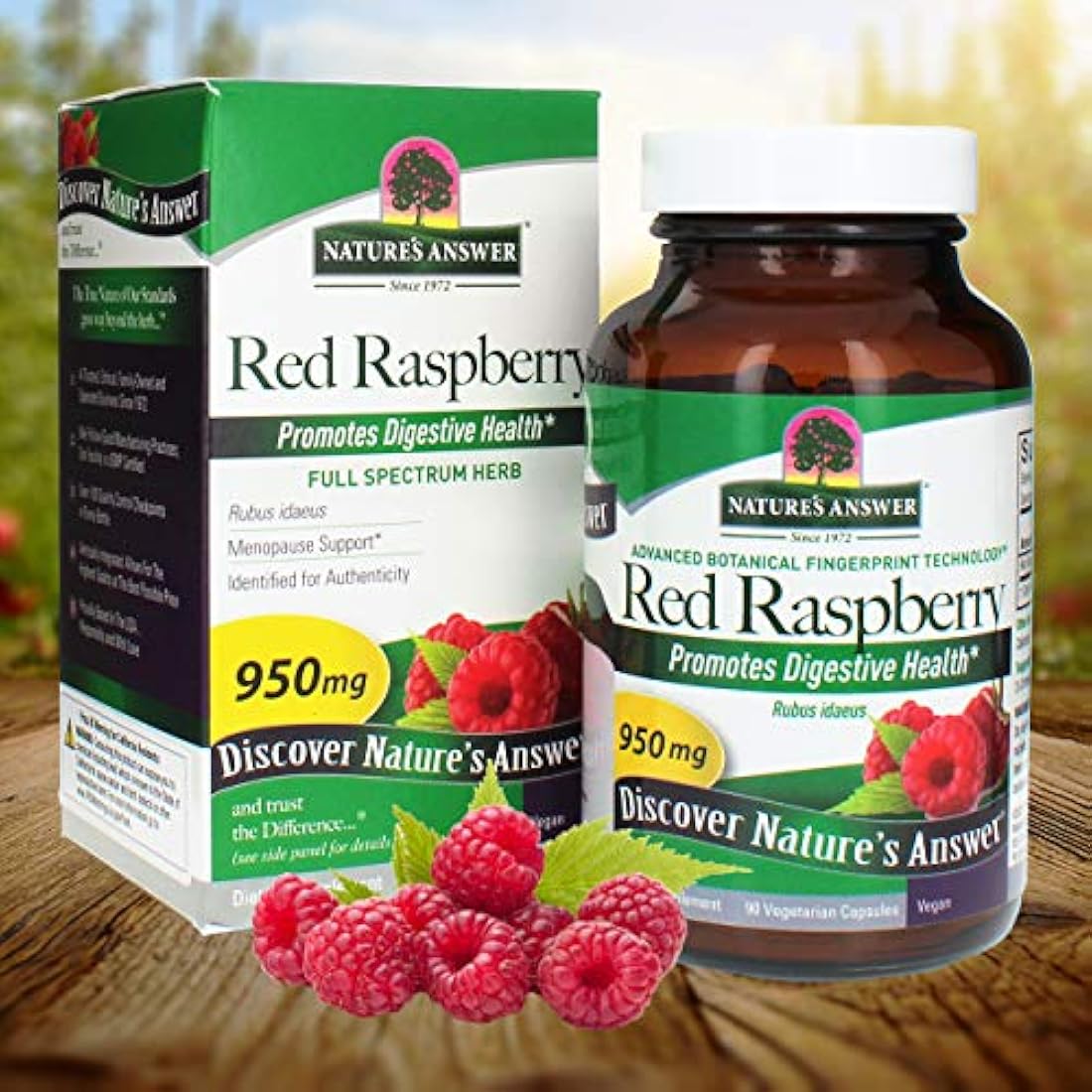 Cápsulas vegetarianas de hoja de frambuesa, 90 unidades