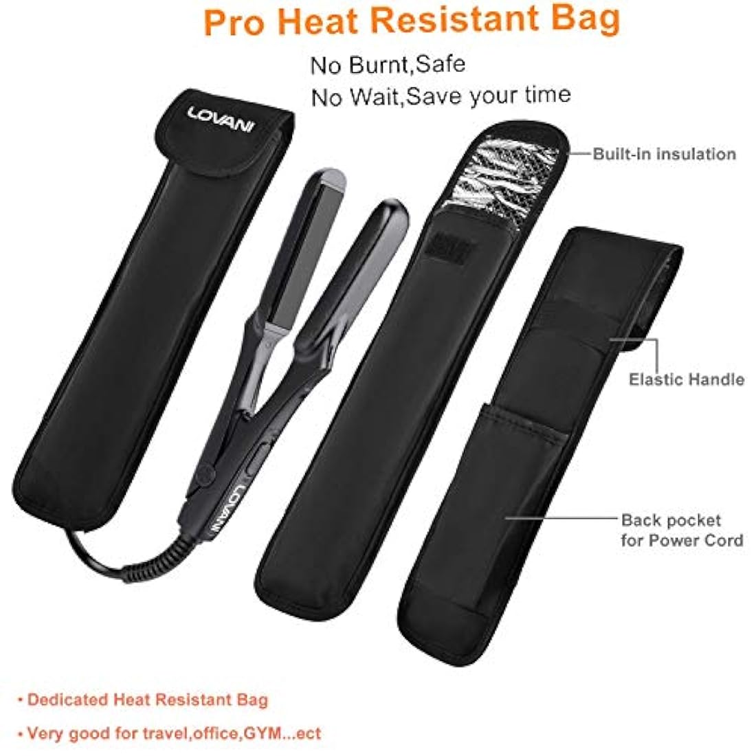 Mini plancha plana portátil de turmalina de cerámica