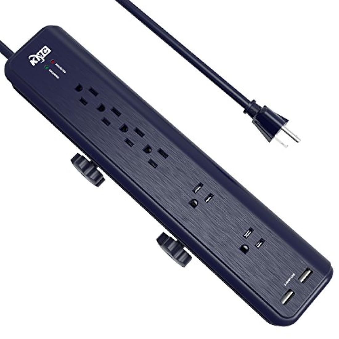 KMC - Soporte de cable de alimentación con 6 tomas corriente