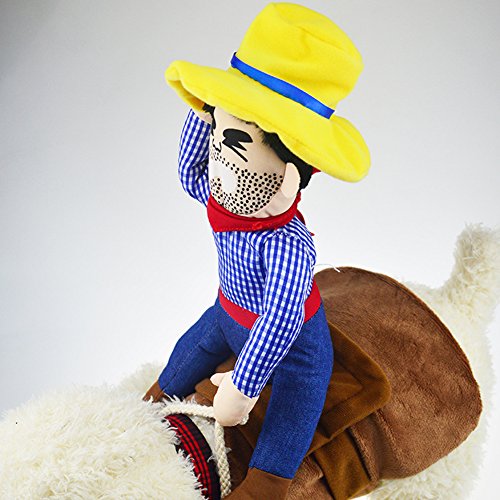NACOCO Cowboy Rider Disfraz de perro para perros Ropa estilo