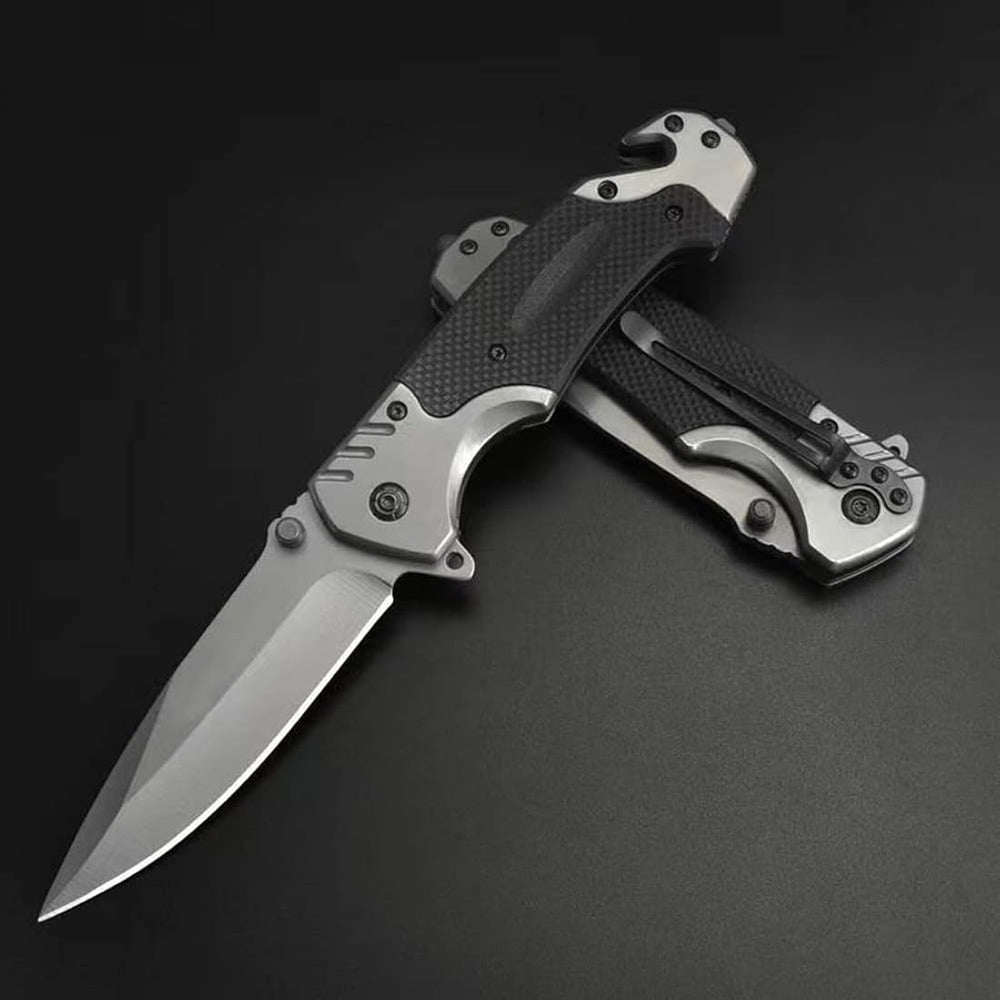Cuchillo de bolsillo plegable con interruptor de vidrio