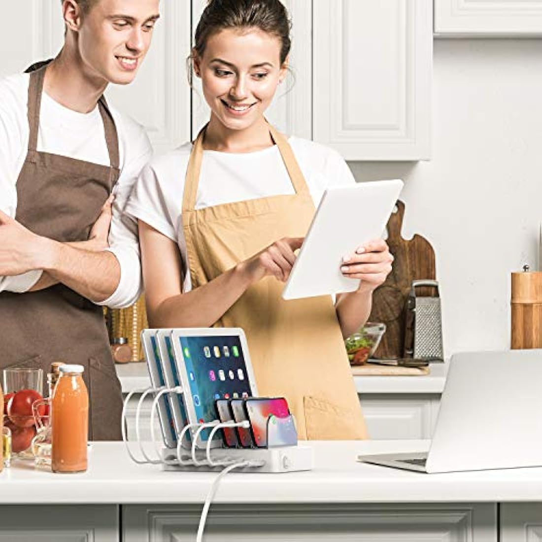 Organizador de estación de carga USB de 6 puertos p