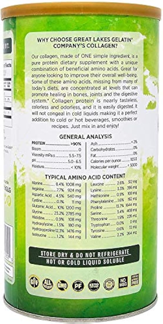 Gelatina sin sabor de proteína 16 oz