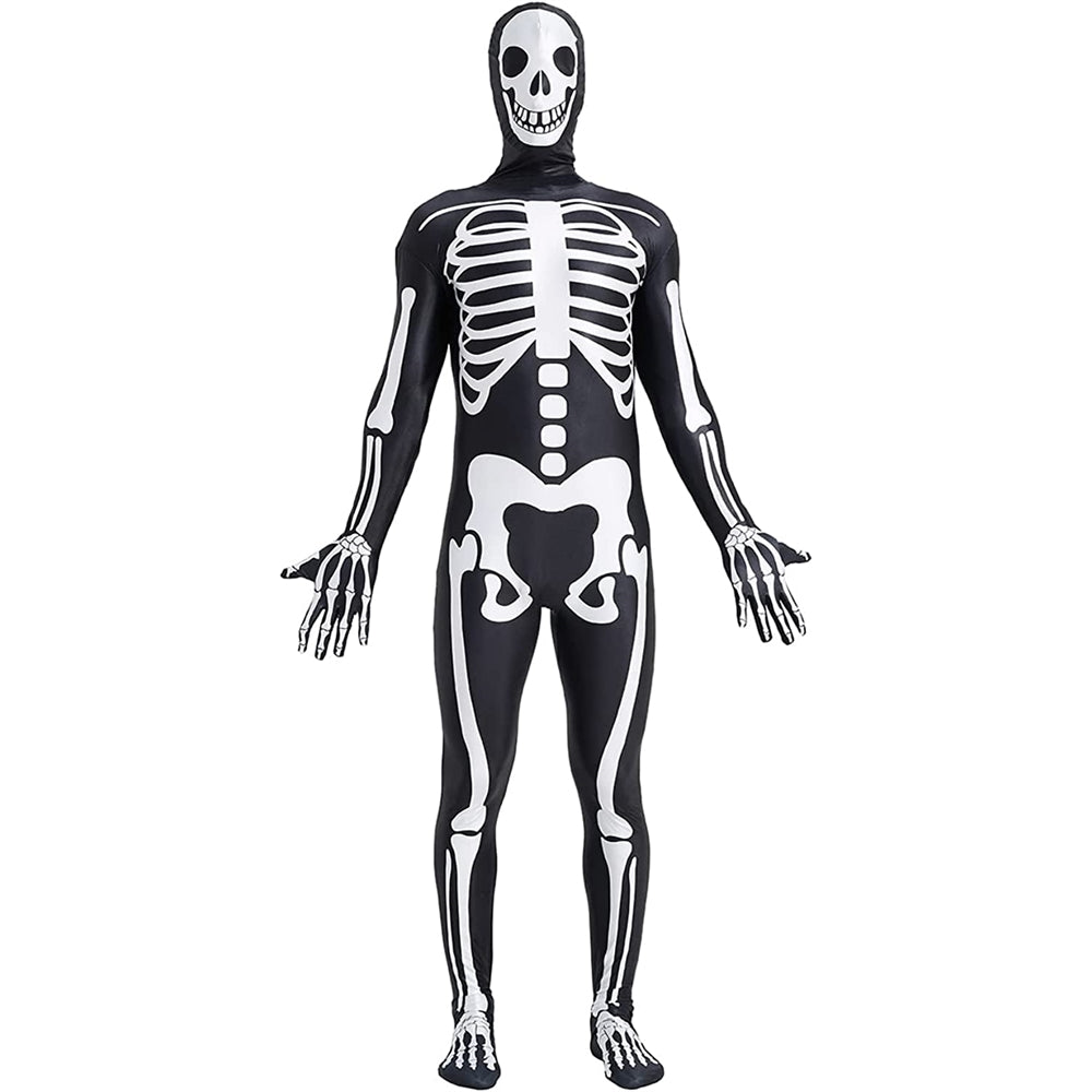 Disfraces de Halloween de esqueleto talla M negro y blanco