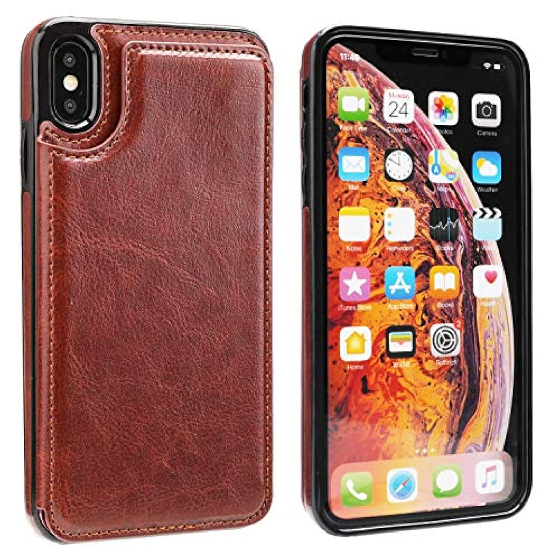 OT ONETOP - Funda tipo cartera para iPhone Xs Max