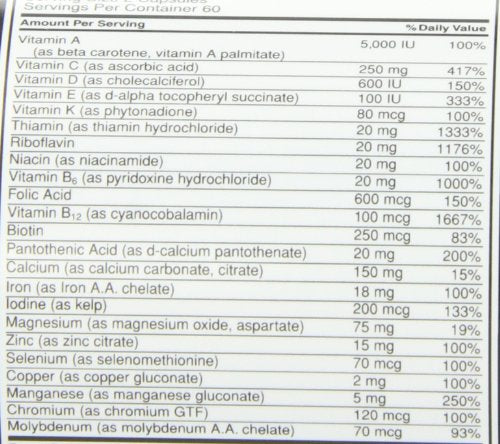 suplemento multivitamínico para mujeres 120 cápsulas