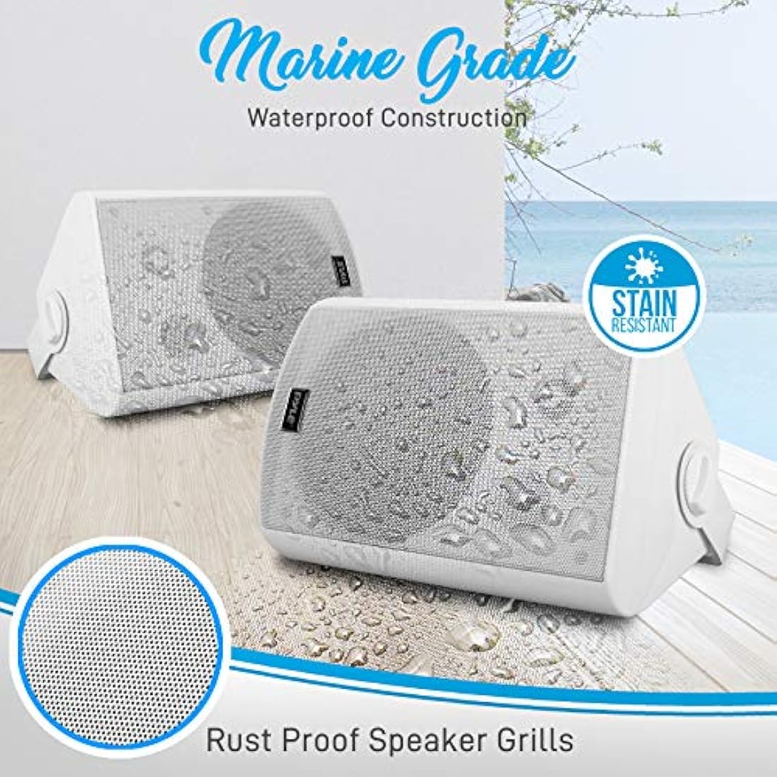 Cornetas Altavoz estéreo PYLE-HOME PDWR61BTWT