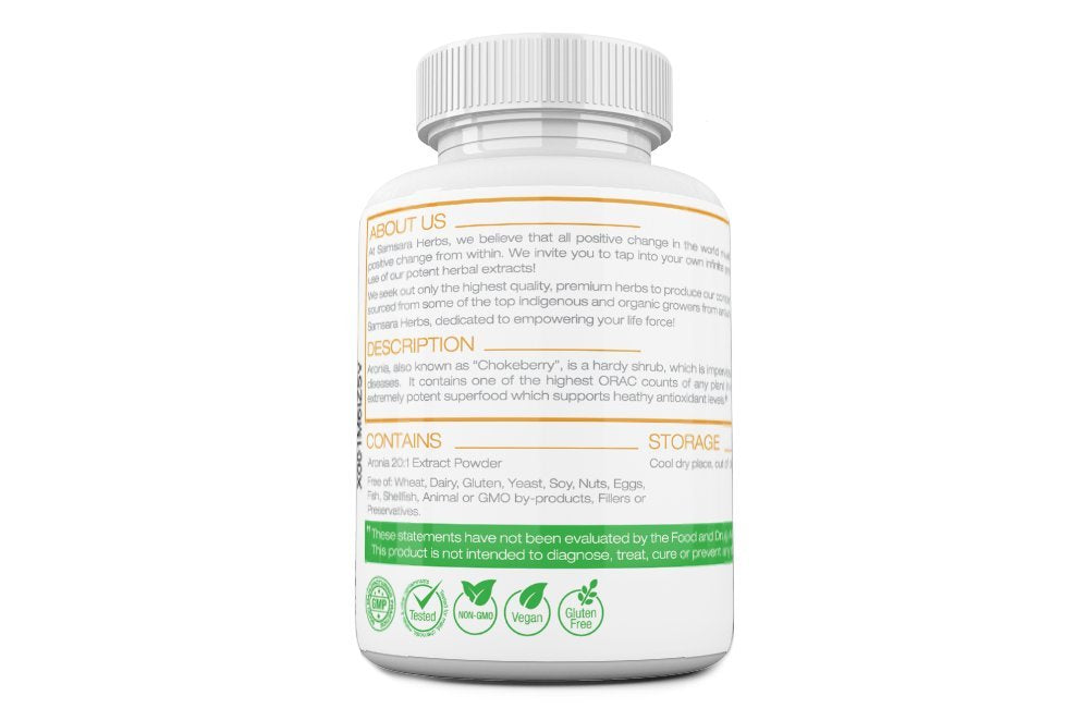 Aronia Concentración 20:1 120 cápsulas 575mg por cápsulas