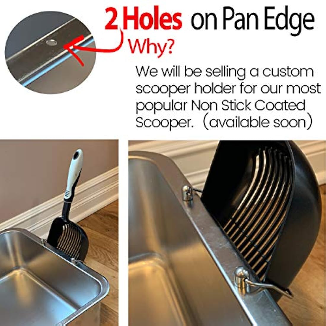 iPrimio Ultimate - Caja de arena de acero inoxidable para gatos, XL, nunca absorbe olores, manchas o óxido, sin residuos de construcción, fácil limpieza, diseñada por propietarios de gatos (1 sartén)