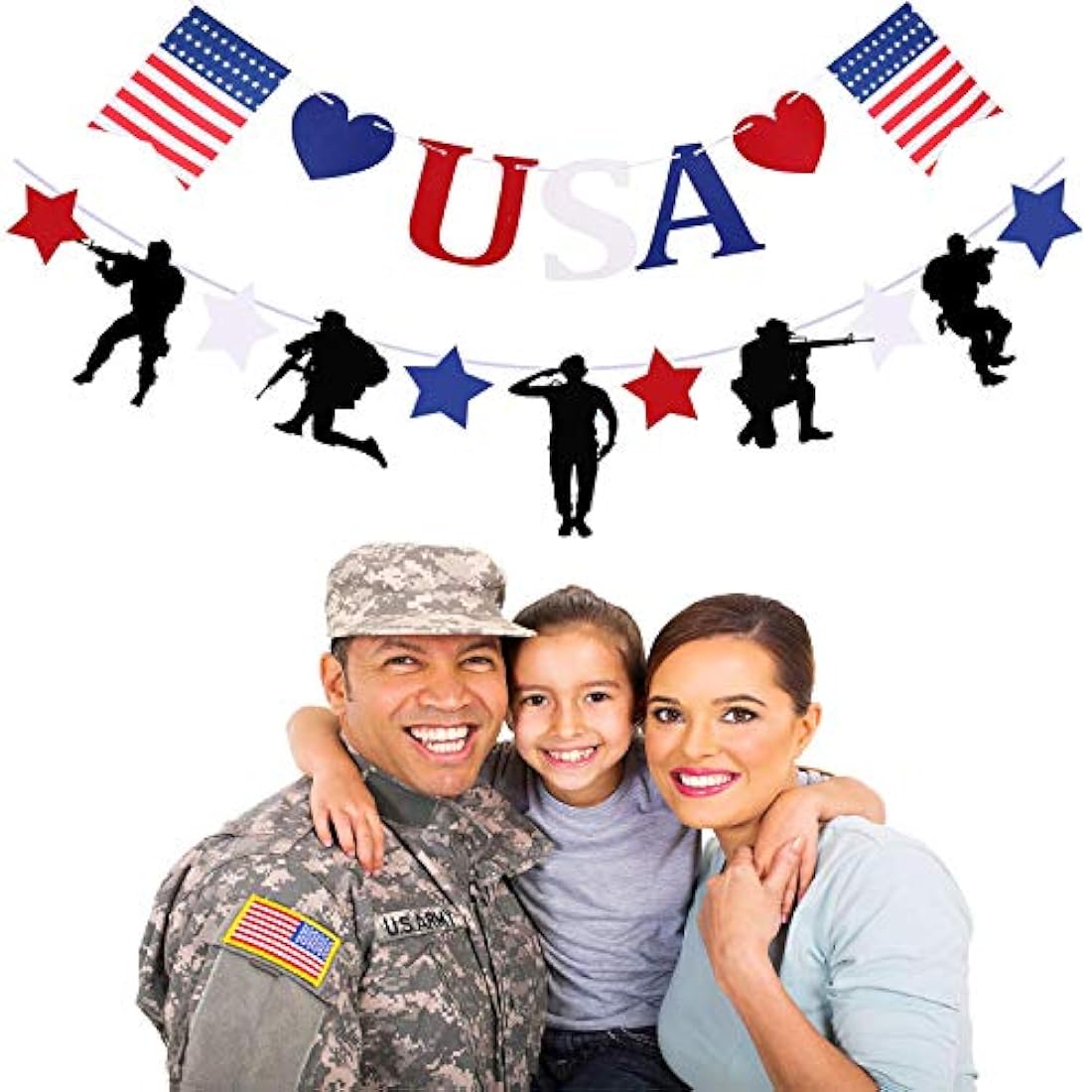 Gz Party Patriótico Soldado Decoración, 4 de julio