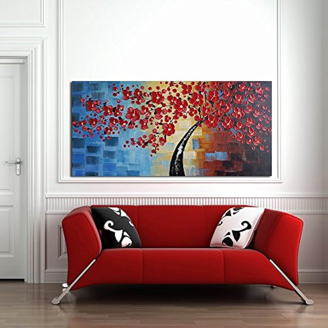 óleo pintadas a mano, estiradas y enmarcadas, lienzo moderno